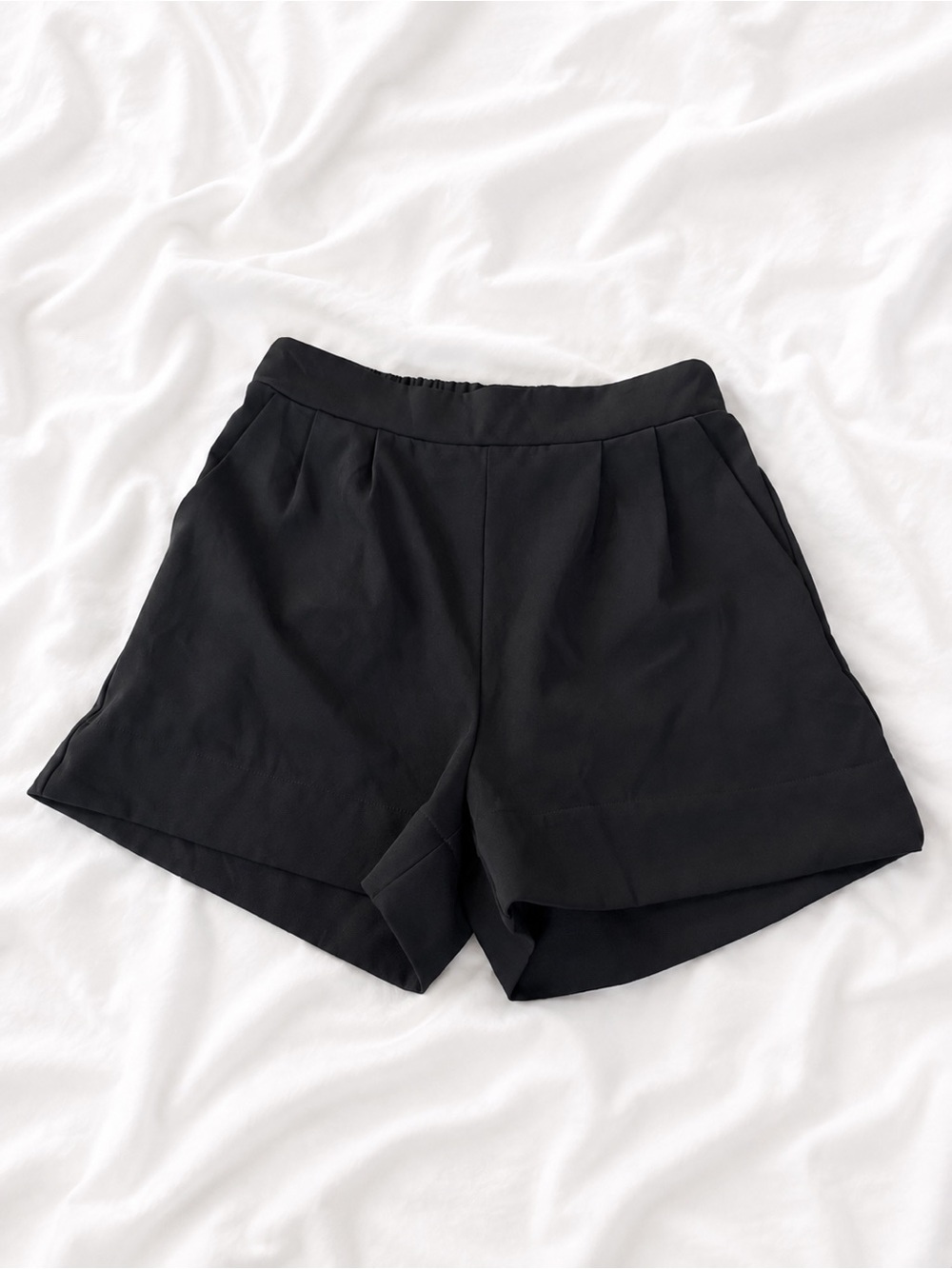 Princess Polly Black High-Waist Tailored Shorts